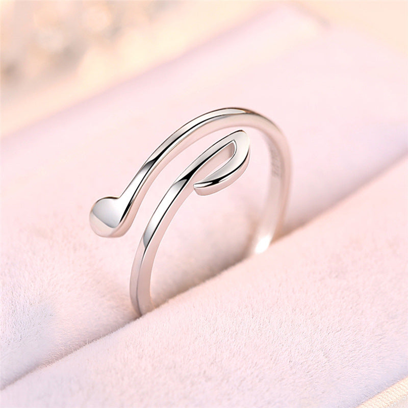 Adjustable Geometric Ring for Women | Silver & Rose Gold Minimalist Band | Trendy Stackable Wedding Ring