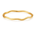 18K Gold Bangle Bracelet for Women | Minimalist Gold Cuff | Elegant Stackable Wrist Jewelry Gift
