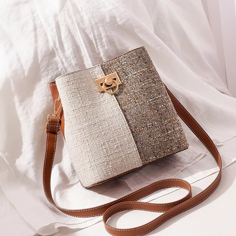 Luxury PU Leather Bucket Bag for Women | Chic Crossbody Shoulder Purse | Vintage Fashion Handbag
