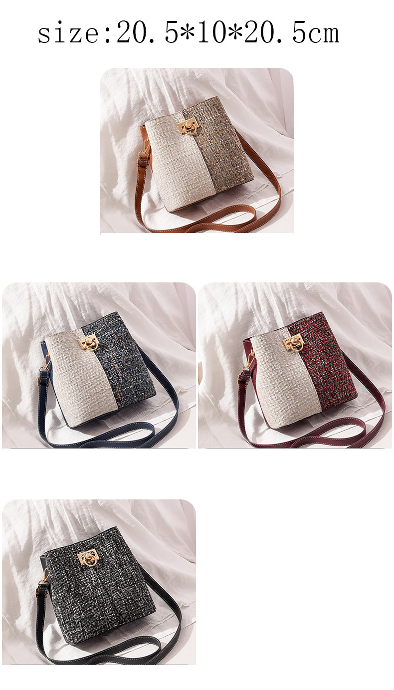 Luxury PU Leather Bucket Bag for Women | Chic Crossbody Shoulder Purse | Vintage Fashion Handbag