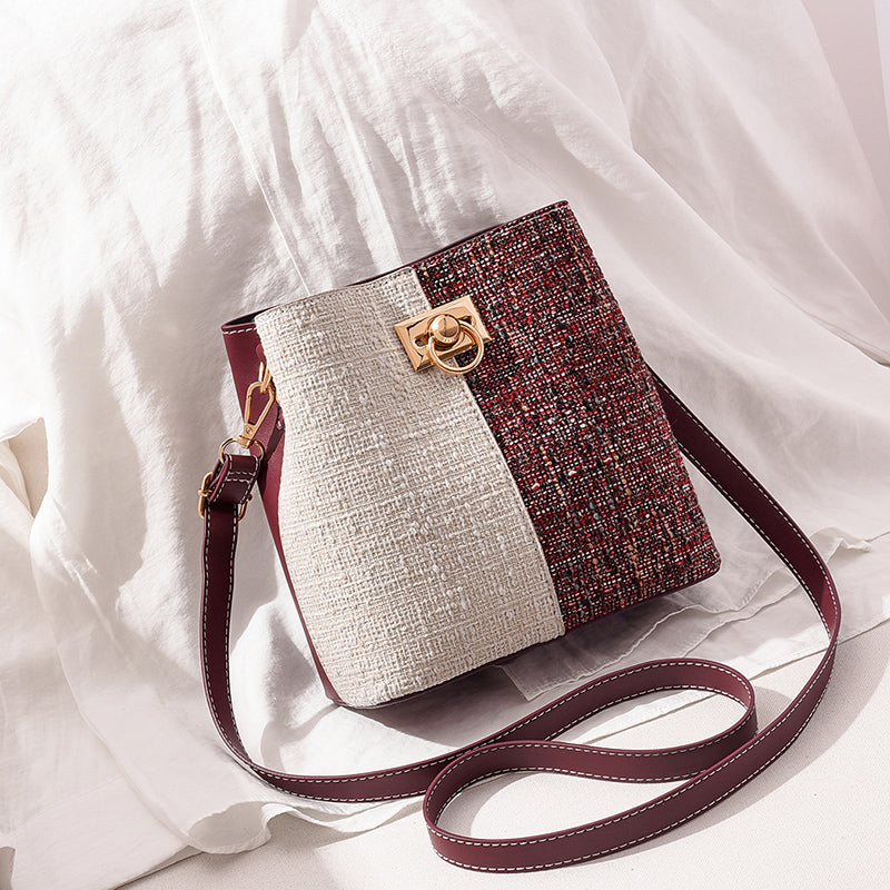 Luxury PU Leather Bucket Bag for Women | Chic Crossbody Shoulder Purse | Vintage Fashion Handbag