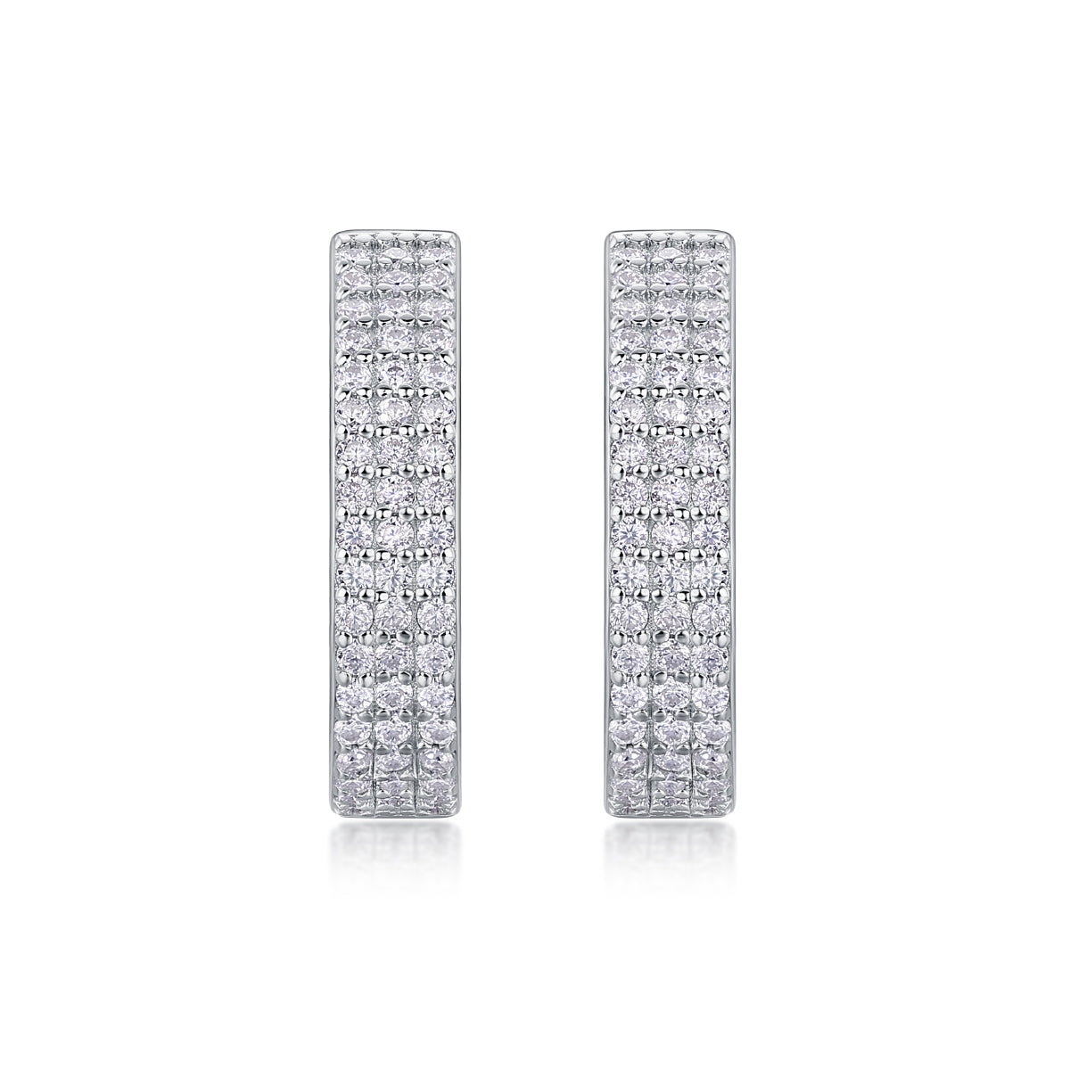 Moissanite Diamond Stud Earrings | S925 Sterling Silver Luxury Earrings for Women | Brilliant Crystal Fine Jewelry Gift